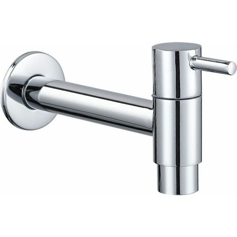 Bravix Robinet Mural En Cuivre Pour Eau Froide, Évier, Vadrouille, Robinet De Machine À Laver, Robinet De Jardin, Chromé