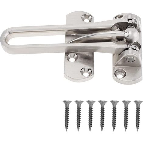Bravix Loquet De Porte Pour Sécurité De La Maison, Barre Oscillante, Verrous De Porte D'Entrée Secondaire Pour Maison, Hôtel, Appartement (argenté)