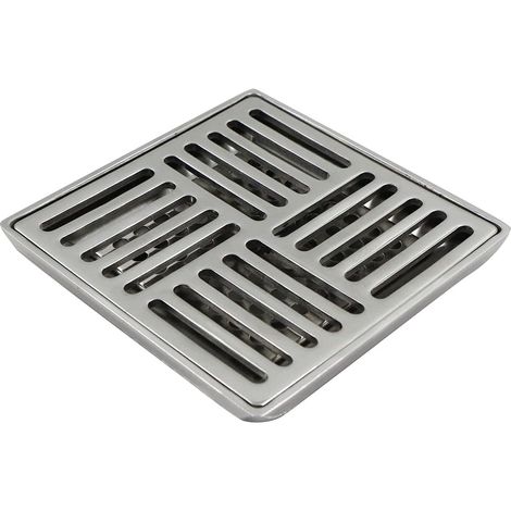 Bonde De Douche Carrée En Acier Inoxydable Anti-odeur Pour Toilettes, Salles De Bains, Cuisines, Etc. (100 X 100 Mm, Argenté)