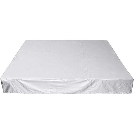 Bravix Housse De Protection Pour Spa, Bain À Remous, Piscine, Baignoire, Couverture De Spa En Tissu Oxford Pour Jardin Extérieur, Anti-poussière,imperméable À L'Eau,anti-uv,argent 21821830cm