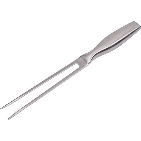Fourchette À Viande, Acier Inoxydable, Fourchette À Découper Professional, Poignée Antidérapante, Argent, 27 Cm