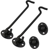 Bravix Crochet Tempete, 2 Pièces Crochet De Cabine En Solide Épaissir Acier Inoxydable Loquet De Verrouillage À Oeil Robuste Support De Portail Pivotant Remplacement Outils Pour Jardin Porte Fenêtre （