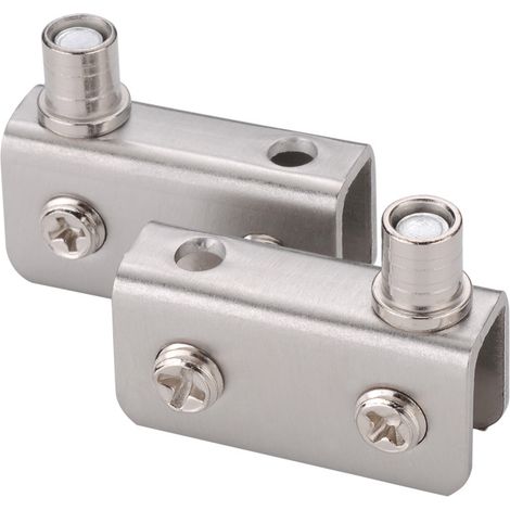 Bravix 2 Pièces Charnière Pivotante De Porte En Verre En Acier Inoxydable, Pince De Charnière De Porte En Verre Réglable