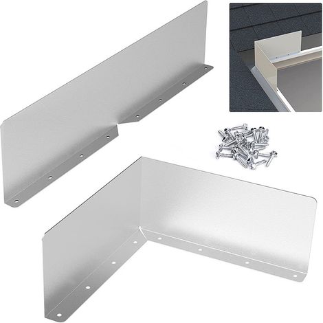 Bravix 4 Pièces Bardeaux De Toiture Gardes Bardeaux De Toit Inverseur Garde-éclaboussures Drain De Toit Garde De Gouttière Inverseur De Pluie ,409cm