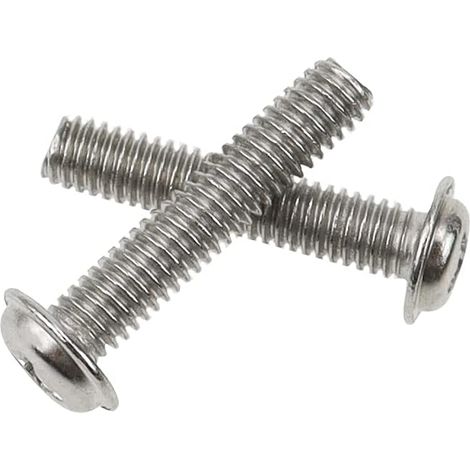 Bravix Phillip Lot De 100 Vis De Machine À Tête Plate M4 X 25 - Vis Cruciformes Argentées Avec Tête Bombée Pour Cuisine, Portes D'Armoire, Meubles