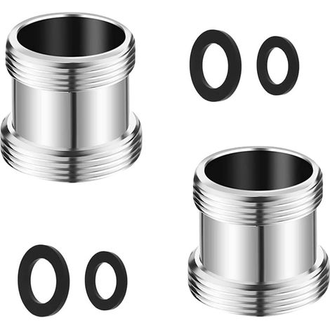 Bravix 2 Pièces Adaptateur De Robinet Mâle-mâle 22/24 Mm, Filetage Npt Mâle Vers Mâle De 22 Mm, Convient Pour Le Filtre À Eau De La Cuisine Aérator