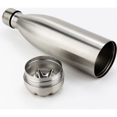 Bravix Cachette Secrète Pour Argent, Bouteille Avec Compartiment Secret 32 X 7.5 X 7.5 Cm Argenté