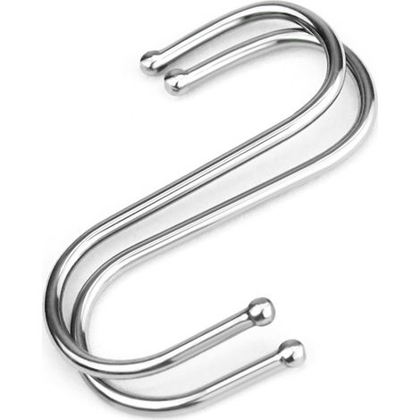 Bravix 30 Pièces Crochets S Acier Inoxydable, Crochets En S En Acier Inoxydable Crochet Cuisine, Crochets En Métal Crochet De Suspension Pour Cuisine, Salle De Bain(argent) (30pc Crochets En Métal)