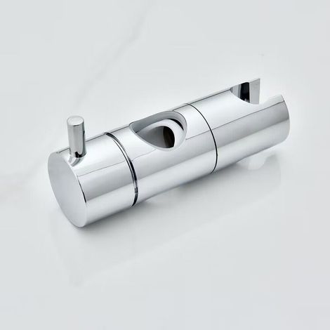 Bravix Support Pommeau Douchette, Accroche Douche À Main Ventouse, Fixation Pommeau Douche Mural, Curseur Douche Universel Remplaçable Curseur (25mm, Argent)