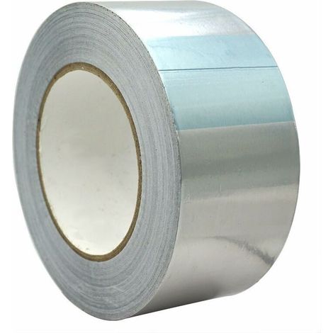 Bravix Ruban Adhésif Aluminium Bande D'Étanchéité, 20m Par 50mm, Couleur Argent,5pcs