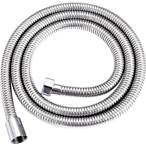 Bravix 2 Pcs Flexible De Douche 150cm, Acier Inoxidable Anti-torsion Anti-explosion Anti-fuite Anti-corrosion Tuyau Douche, Avec Connexion Universelle G 1/2", Interface En Laiton, Pour Douchette À Mai