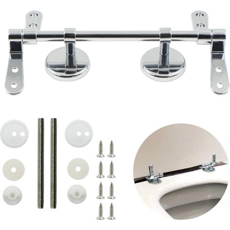 Charniere Abattant Wc Charnière Fixation Inox - Remplacement Siège Toilette Charnières D'Abattant Acier Inoxydable Kit Pour Longue Fixe Fixations Convient Plupart Des Styles