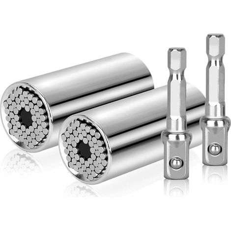 Bravix Clé À Douille Universelle 2 Pièces 7-19 Mm Multi-fonction Réparation Clé À Cliquet Jeu De Douilles D'Outils