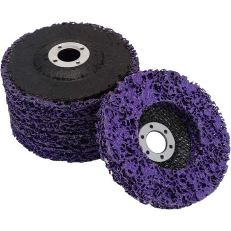 Paquet De 5 Disques Abrasifs Pour Meuleuse D'Angle, Disque De Nettoyage Pour Enlever La Peinture, Rouille, Violet