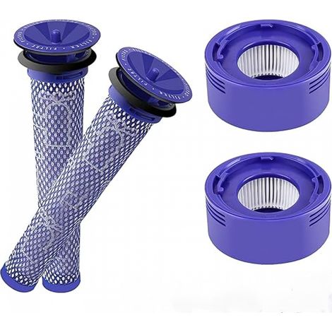 Bravix V7 V8 Filtre Pour Dyson, 4pack Filtres De Rechange Pour Aspirateurs Dyson V7 V8 Absolute Animal Motorhead Animal, 2 Post-filtres Hepa, 2 Pré-filtres Remplacez Les Pièces