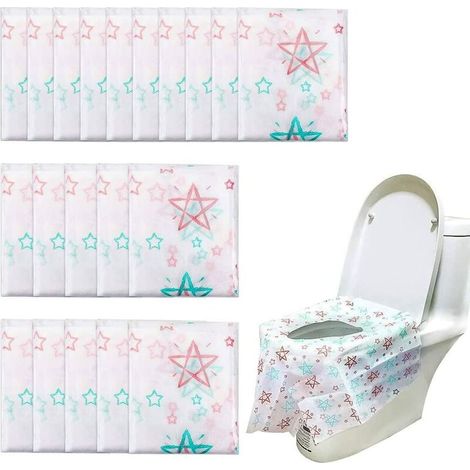 Bravix 24 Pcs Siège De Toilettes En Papier Jetables Antibactérien Housses De Siège De Wc Pour Toilettes Publiques
