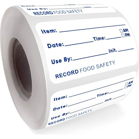 Bravix 2pcs Autocollant De Date 500pcs Etiquettes De Congélateur Étiquettes De Date Autocollants Pour Récipients Alimentaires Congélateur Alimentaire Date Étiquettes Pour Cuisine Accueil Restaurant Bl