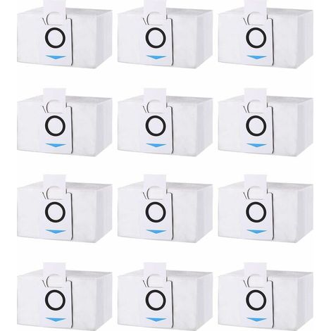 Bravix Lot De 12 Sacs D'Aspirateur Accessoires Pour X1 Omni / X1 E Omni Aspirateur, Sac À Poussière Pièces De Rechange, 3.2l Grande Capacité Sac Aspirateur Pour