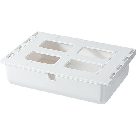 Bravix Tiroir Sous Bureau, Organiseurs De Tiroir, Auto Adhésif Rangement Sous Bureau, Cachée Tiroir Sous Meuble, Boîte De Rangement Sous La Table Pour Bureau, Maison, École
