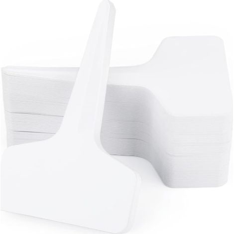 100 Pieces Etiquette De Plante Semis Etiquette Jardin Potager Plantation Étanche Plastique Exterieur,blanc,10x6cm