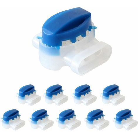 Bravix Connecteur De Câble 10x Connecteurs Pour Câble Périphérique, Kit De Réparation Pour Câbles De Tondeuse Robot, Serre-câble, Pour Raccorder Les Extrémités De Câbl