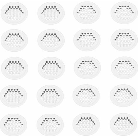 Bravix Grille Aerartion 20 Pièces Grille Ventilation 35mm Grille Aeration Grille De Ventilation Grille D'Aération Trou Inox Blanc Ronde Grille Ventilation Pour Cuisine Armoire Meubles