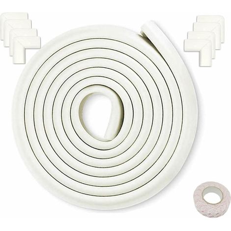 4m Rouleau En Mousse Anti Choc Protecteurs Bords Et Coins De Table White 3512mm