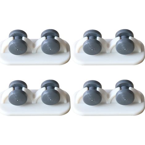 Bravix 8 Pièces Mini Roulettes Auto-adhésives Petit Roulettes Collant Plastique Pour Meubles Bacs Chariot Table Pouf Stockage Conteneur (blanc, Roue À Sens Unique)