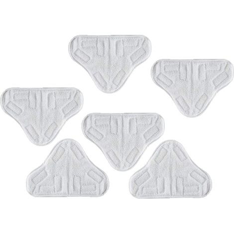 Bravix Lot De 6 Lingettes Microfibres Lavables Pour Balai Vapeur H2o H20 X5