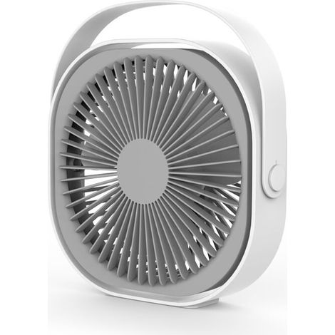 Bravix 1 Pièce Ventilateur Usb, 200x220x66mm Ventilateur De Table, Ventilateur Rechargeable Silencieux Portable, 360 ° Réglable, 3 Modes, Ventilateur De Bureaux Avec Poignée Pour Bureau Chambre Voyag