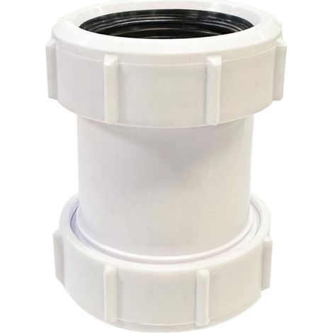 Supertool Connecteur De Compression 1/2" 40 Mm Connecteur De Tuyau D'Évacuation Droit En Pvc Pour Baignoire, Évier De Cuisine, Bac De Douche, Pièce Humide (1 Pièce)