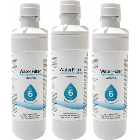 Bravix Lot De 3 Lt1000p Filtre À Eau Externe Universel Pour Réfrigérateur Blanc