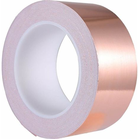 Bravix Ruban Adhésif Conducteur 10 Mm X 20 M Pour Répulsif Aux Limaces, Blindage Emi, Vitrail, Circuits De Papier, Réparations Électriques, Travaux Manuels