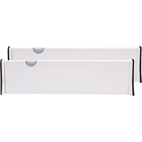 Bravix 2 Pièces Séparateurs De Tiroir Organisateurs De Tiroir Extensibles Pour Bureau, Cuisine, Tiroir, Salle De Bain, Chambre Et Commode Stockage，blanc