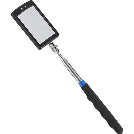 Bravix Miroir D'Inspection, Miroir D'Inspection Réglable Flexible Éclairé Par Télescopique Outil D'Extension Pivotant À Degrés