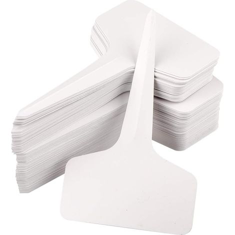 Bravix 100 Pieces Etiquette De Plante Semis Etiquette Jardin Potager Plantation Étanche Plastique Exterieur,blanc,10x6cm