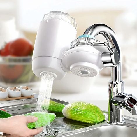 Bravix Système De Purificateur De Robinet, Filtre À Eau Pour Robinet De Cuisine, Purificateur D'Eau Du Robinet À La Maison Retirez La Nocive S’adapte Sur Tous Les Robinets Standards, Versailles