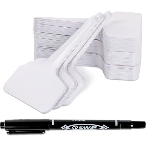 Bravix 200 Pieces Etiquette De Plante Semis Etiquette Jardin Potager Plantation Étanche Plastique Exterieur,blanc,10x6cm