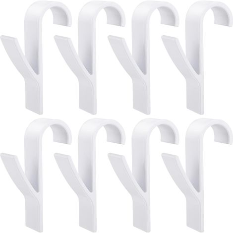 8 Pièces Crochet Radiateur, Crochet Radiateur Sèche Serviette, Crochet Pour Radiateurs Plastique Blanc, Patères Radiateur De Salle De Bain
