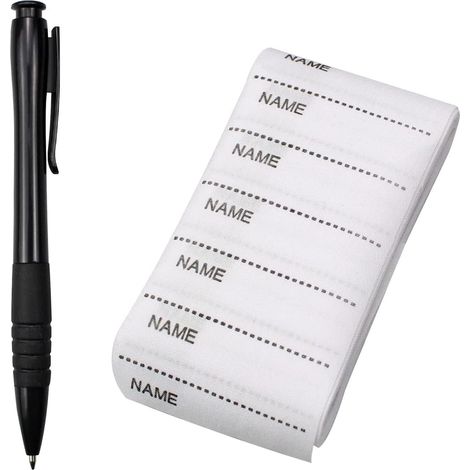 Bravix 200 Pièces Etiquette Vetement Thermocollante Étiquettes Tissu Étiquettes École Nom Étiquettes Etiquette Personnalisée À Fixer Au Fer À Repasser, Pour Garderie Et École