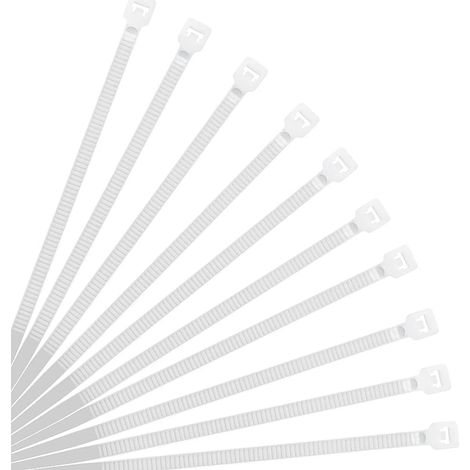 Bravix Collier De Serrage En Nylon - Attache Câble Petit Format - Serre-câbles - Lot De 500 Pièces (200mm X 3.2mm, Blanc)