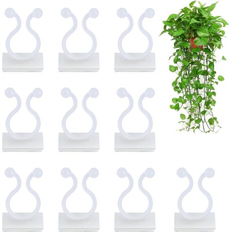 Bravix 50 Pièces Clip De Support De Plante Grimpante, Clip De Plante Mural, Clip Mural De Vigne, Clip Pour Plantes Grimpantes -blanc