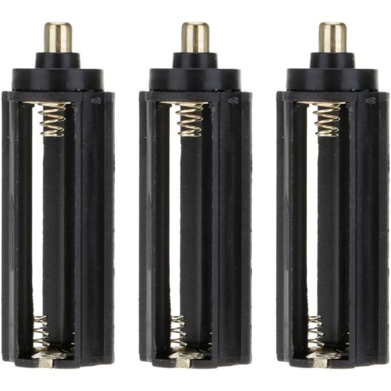 3 Stück Zylindrische Batteriefach-halterungsboxen Für 18650-adapter-konverter Für Taschenlampen (3 X 1,5 V Aaa)