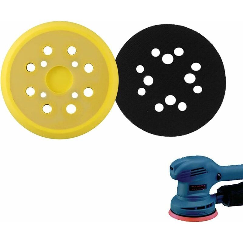125-mm-schleifscheibe (1 Stück) — 8-loch-pu-rundschleifscheibe — Flexible Ersatzschleifscheibe Für Schleifmaschinen (gelb)