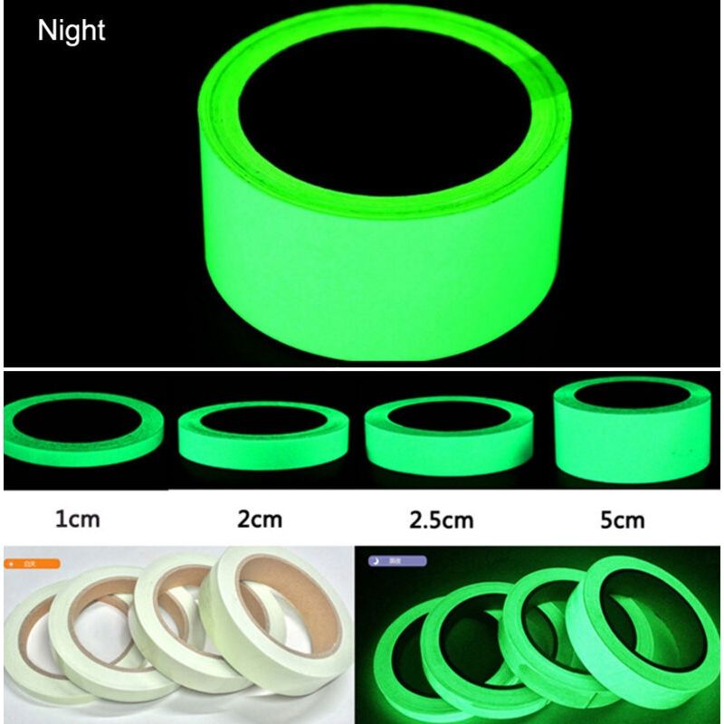 Fluoreszierende, Selbstklebende Leuchtbänder, Abnehmbar, Wasserfest, Leuchtet Im Dunkeln, Für Treppen, Bühnen, Fahrräder, Schlafzimmer, Garage – 2,5 Cm X 3 M
