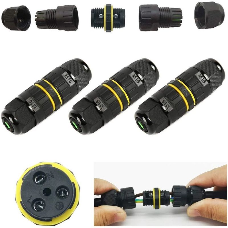 Wasserdichter Ip68-stecker Für Kabel Mit 10 Mm Durchmesser – 3 Stück – Wetterfest – Ep-polyamid Für Außeninstallationen