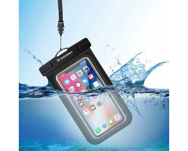 Wozinsky WWE-01 waterproof case with PVC armband - black