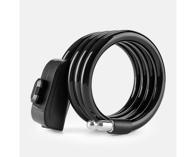 Wozinsky WPB-01R Portable Bike Lock with Anti-Theft Cable and 2 Keys for Electric Bikes and Motorcycles - Black