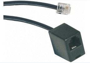 Schwaiger phone extension cable - 10 m - black - Schwarz - 10m