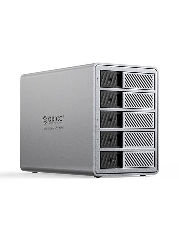 ORICO 9858T3 5 Big DAS Solution ProThunder Disk Array with Thunderbolt 3 for 5 x 2.5"/3.5" SATA HDD/SSD - Gray